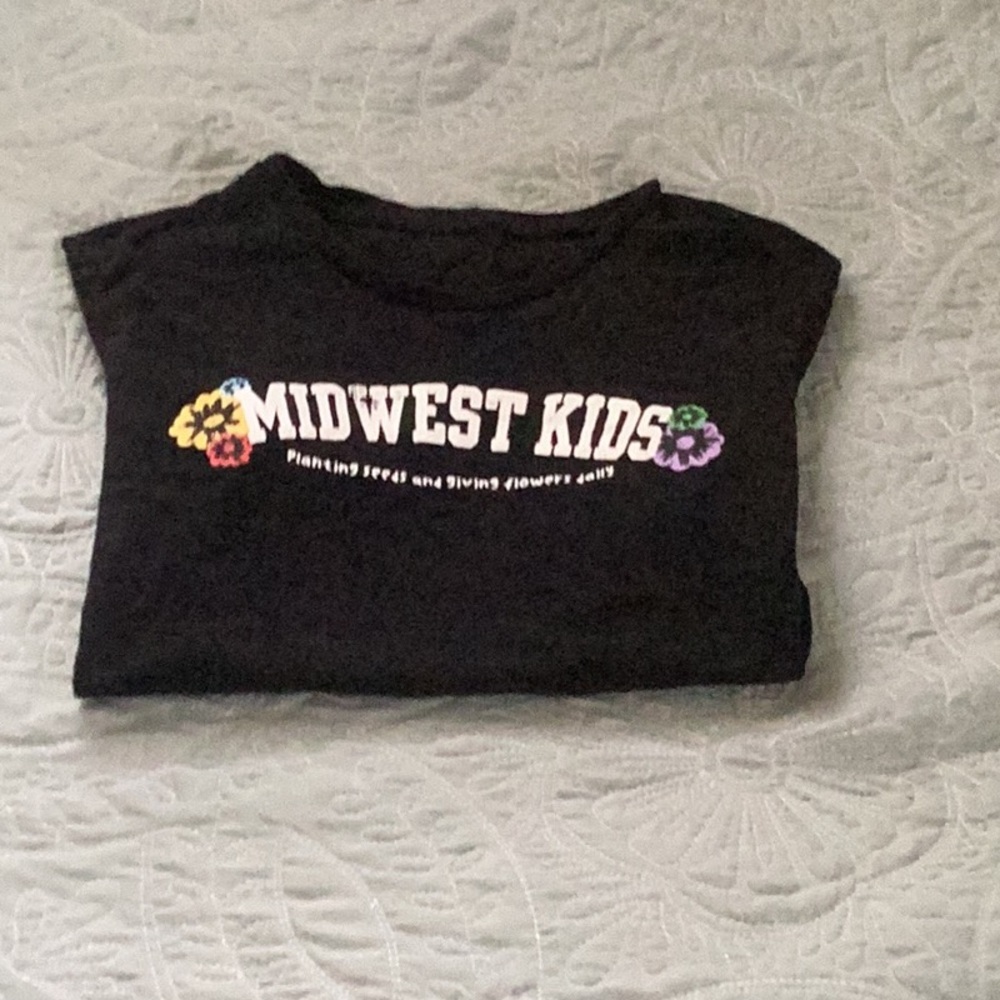 Black Midwest Kids Tee